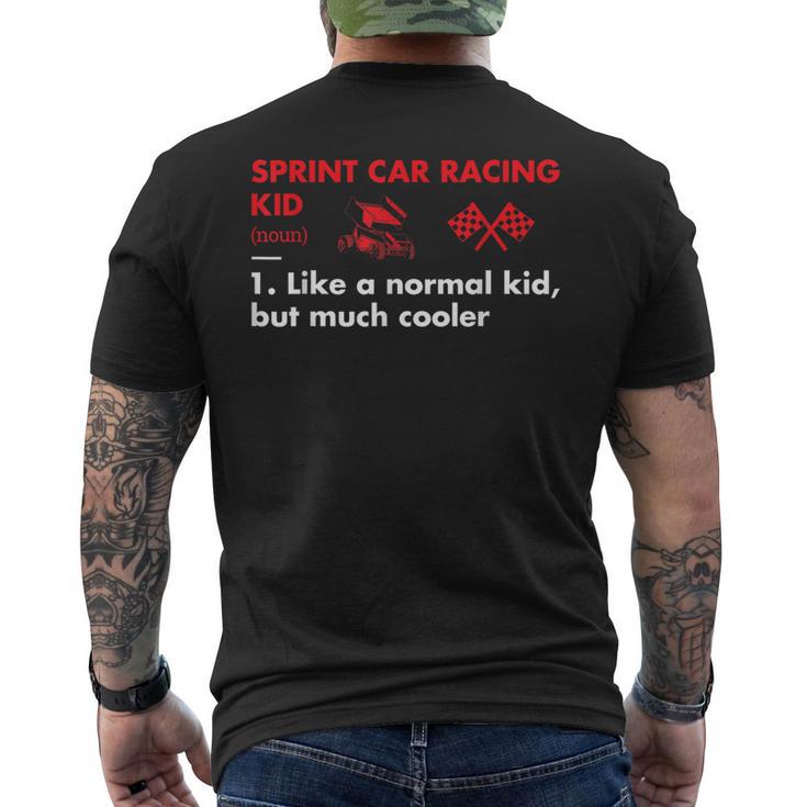 Sport Kid Definition Sprint Car Racing Men's T-shirt Back Print