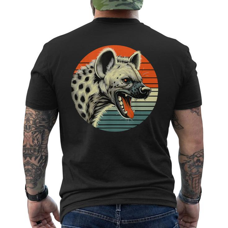 Spotted Laughing Hyena Retro Sun Men's T-shirt Back Print