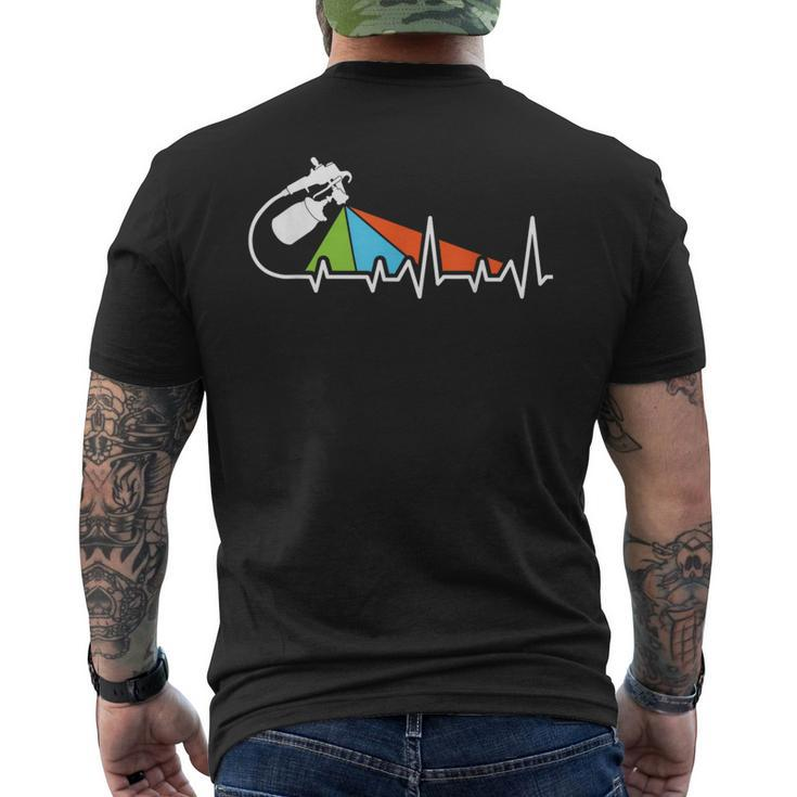 Spray Painter Heartbeat Ekg Auto Body Painter Car Detailer Men's T-shirt Back Print