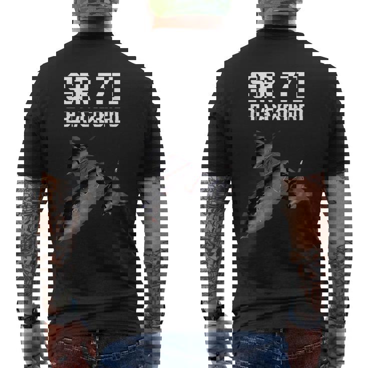 Sr-71 Blackbird Men's T-shirt Back Print - Monsterry