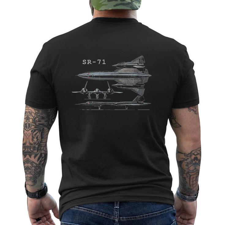 Sr-71 Military Aircraft Mens Back Print T-shirt