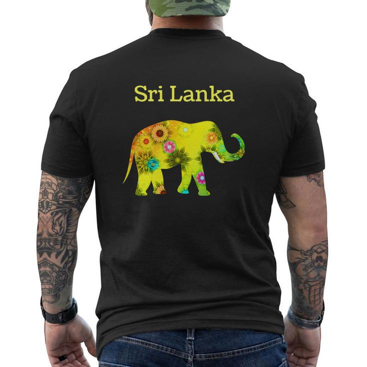 Sri Lanka Elephant Mens Back Print T-shirt