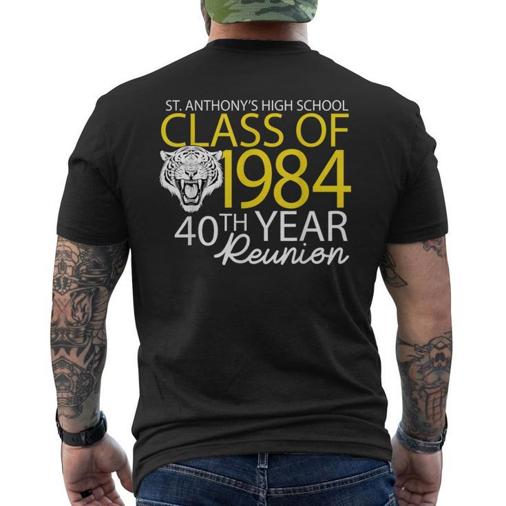 St Anthony's High School Class Of 1984 40Th Year Reunion Men's T-shirt Back Print