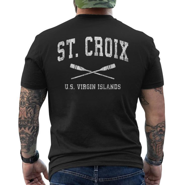 St Croix Usvi Vintage Nautical Paddles Sports Oars Men's T-shirt Back Print