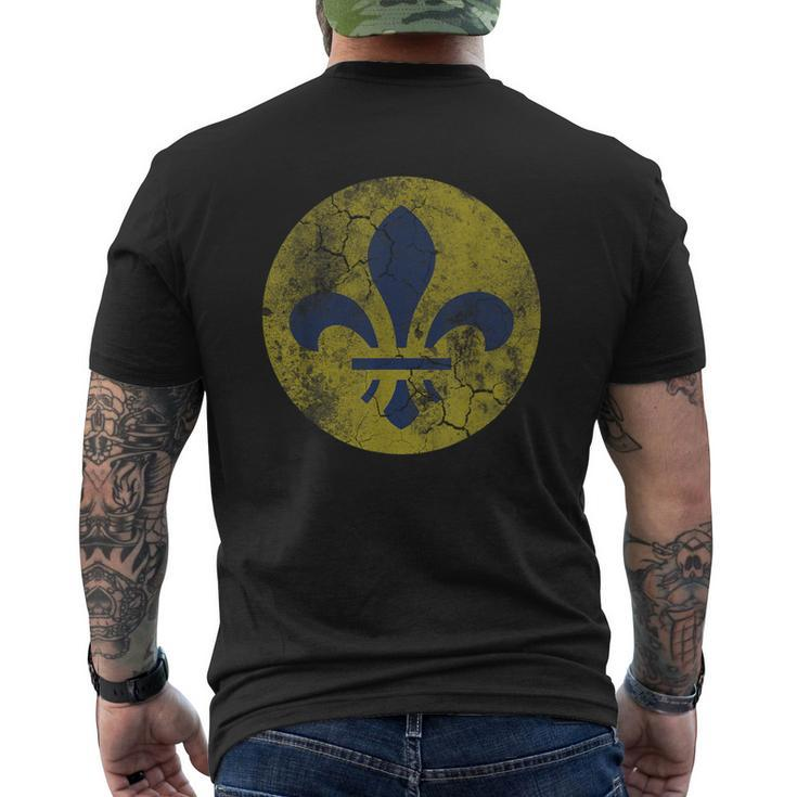 St Louis Flag Missouri Vintage Distressed Fade Home Vacation Men's T-shirt Back Print