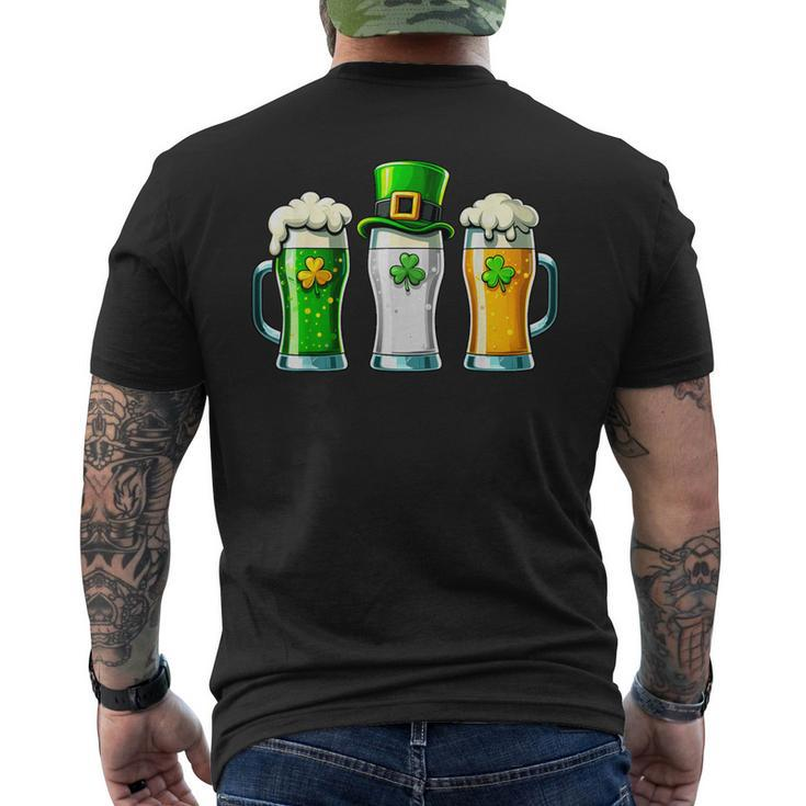 St Patrick Day Irish Ireland Flag Green Beer Lover Women Men's T-shirt Back Print