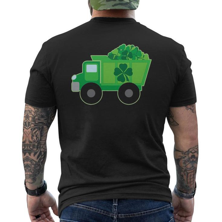 St Patrick's Day Irish Dump Truck Driver Boys Holiday Mens Back Print T-shirt
