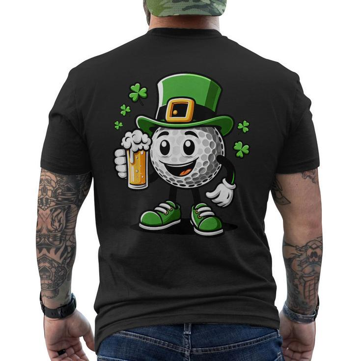 St Patrick's Day Irish Golf Ball Beer Golfing Golfer Men's T-shirt Back Print
