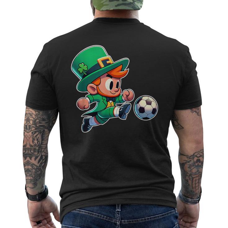 St Patrick's Day Irish Leprechaun Soccer Player Sports Men's T-shirt Back Print