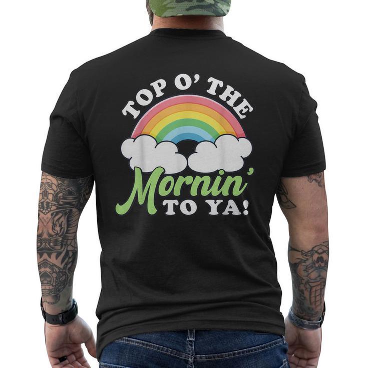 St Patrick's Day Top O The Mornin To Ya St Paddy's Rainbow Men's T-shirt Back Print