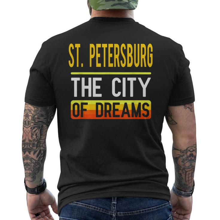 St Petersburg The City Of Dreams Florida Souvenir Men's T-shirt Back Print