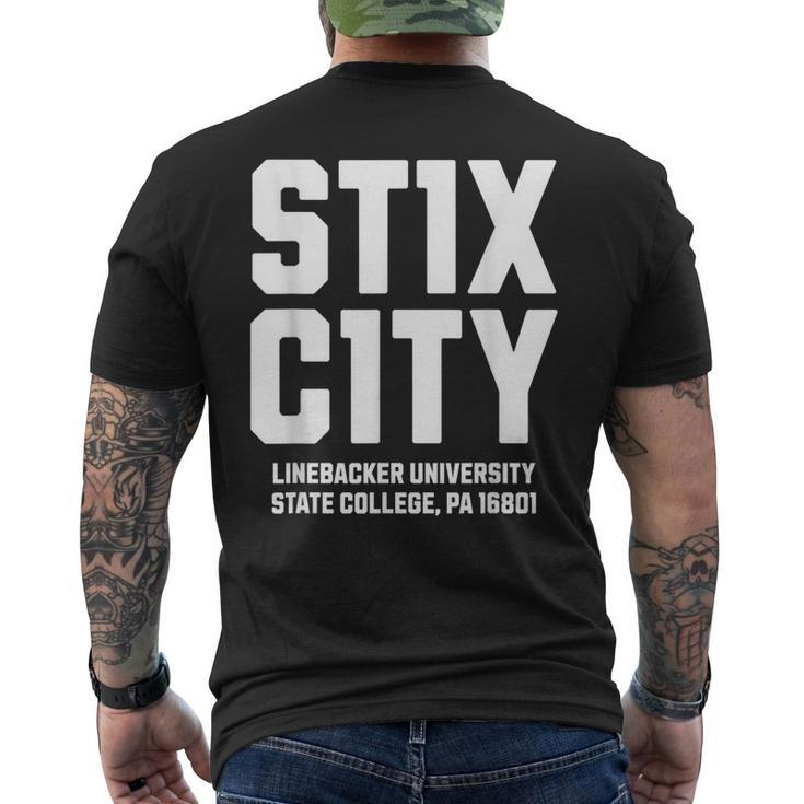 St1x C1ty Stix City Number 11 Number Eleven College Football Men's T-shirt Back Print