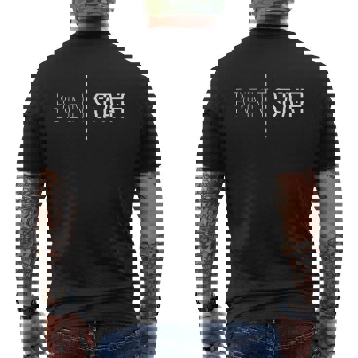Staff Eventos Diseño Frontal Uniforme De Fiesta Camiseta Hombre Estampado Espalda