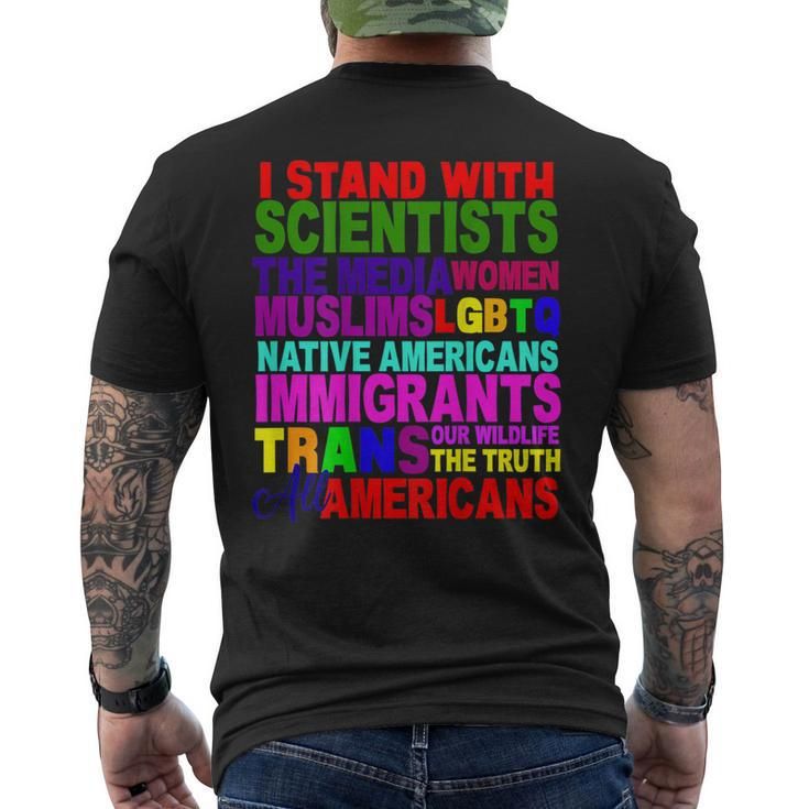 I Stand With Persist Resist Protest March America Usa Men's T-shirt Back Print