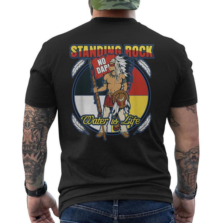 Standing Rock No Dapl Native Indian Warrior Protest Men's T-shirt Back Print