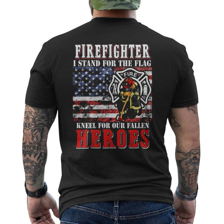 Standkneel Firefighter Men's T-shirt Back Print