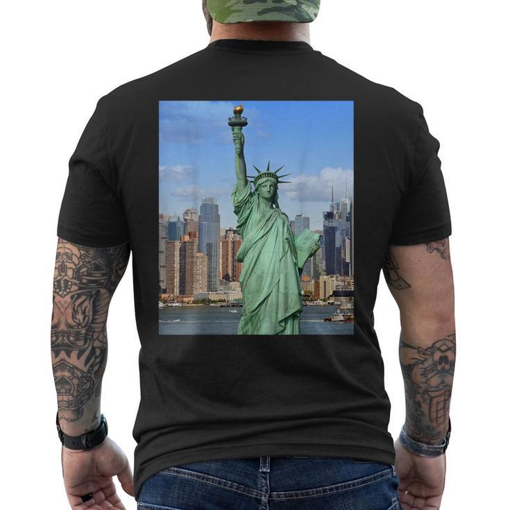 Statue Of Liberty Newyork City Men's T-shirt Back Print