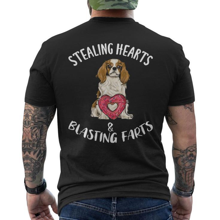 Stealing Hearts Blasting Farts Cavalier King Charles Spaniel Men's T-shirt Back Print