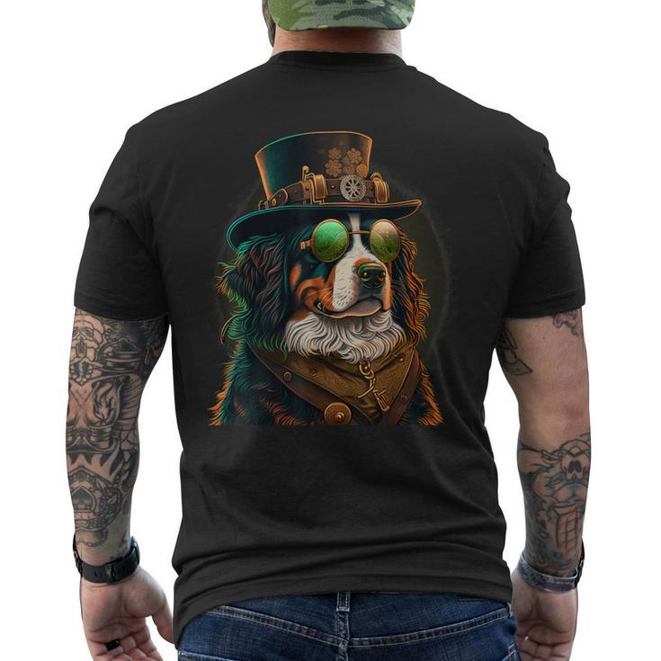 Steampunk Bernese Mountain Dog Men's T-shirt Back Print