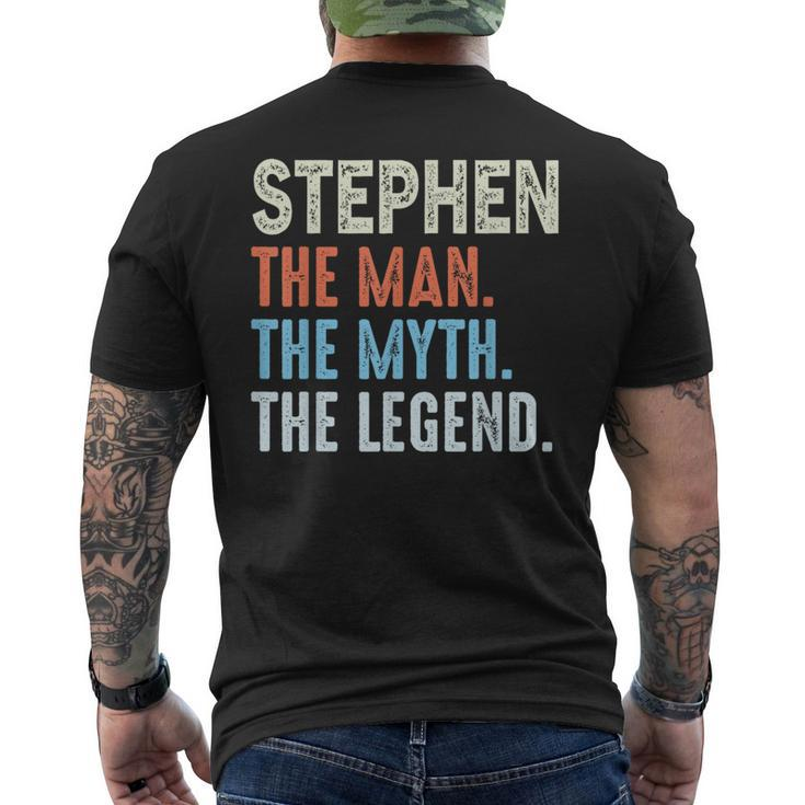 Stephen The Legend Name Personalized Cute Idea Vintage Men's T-shirt Back Print