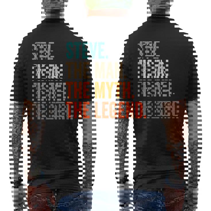 Steve The Man The Myth The Legend First Name Steve Men's T-shirt Back Print