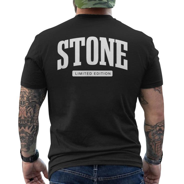 Stone Limited Edition Personalized Family Name Surname Men's T-shirt Back Print