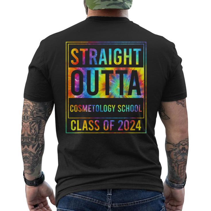 Straight Outta Cosmetology School Graduation Idea Class 2024 Men's T-shirt Back Print