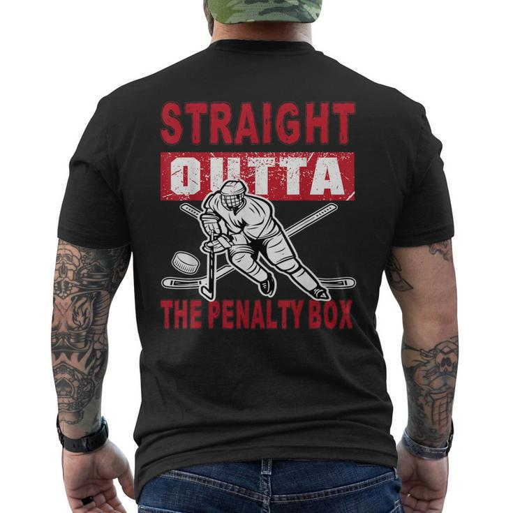 Straight Outta The Penalty Box Hockey For Men Men's T-shirt Back Print