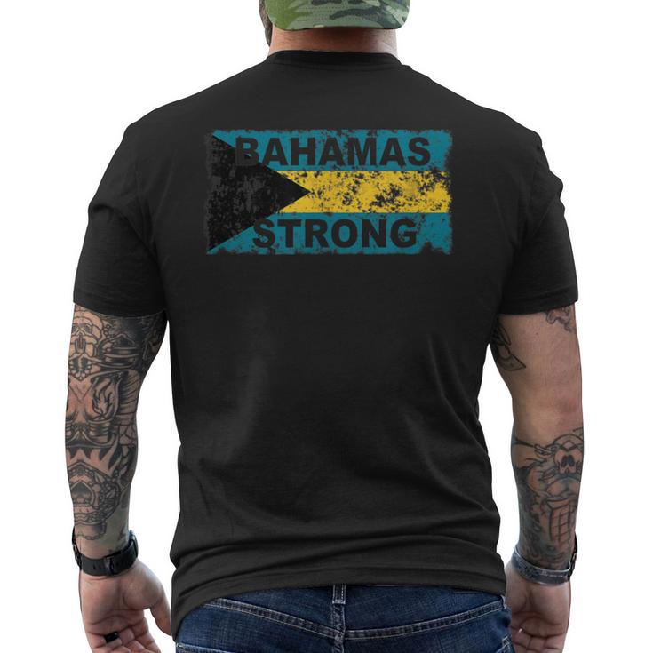 Strong Bahamas Islands Flag Pray Support For Women Men's T-shirt Back Print