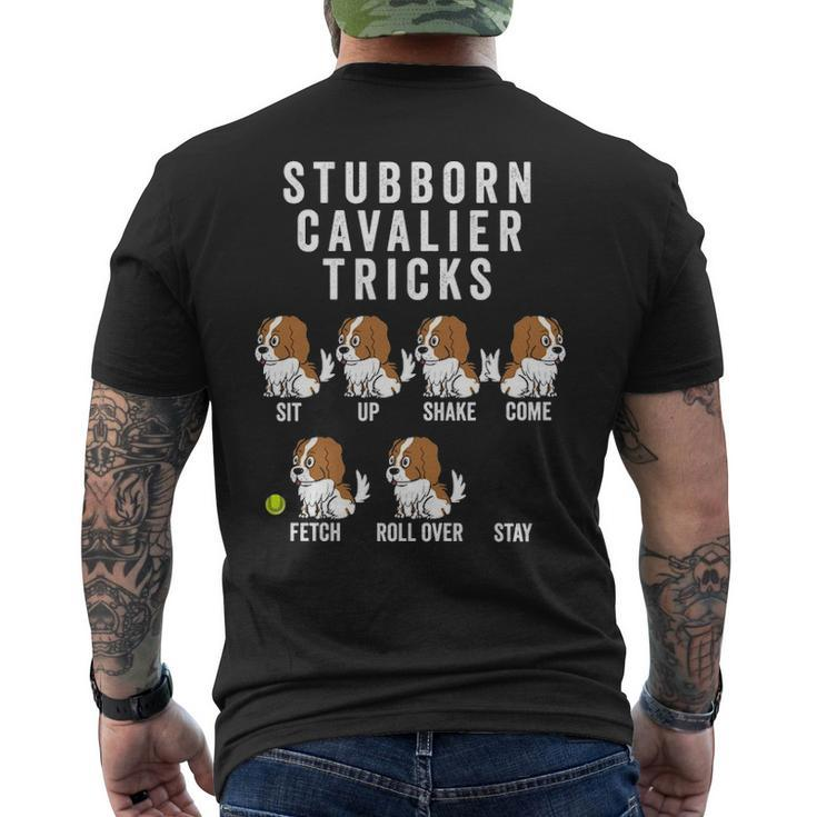 Stubborn Trick Cavalier King Charles Spaniel Dog Men's T-shirt Back Print