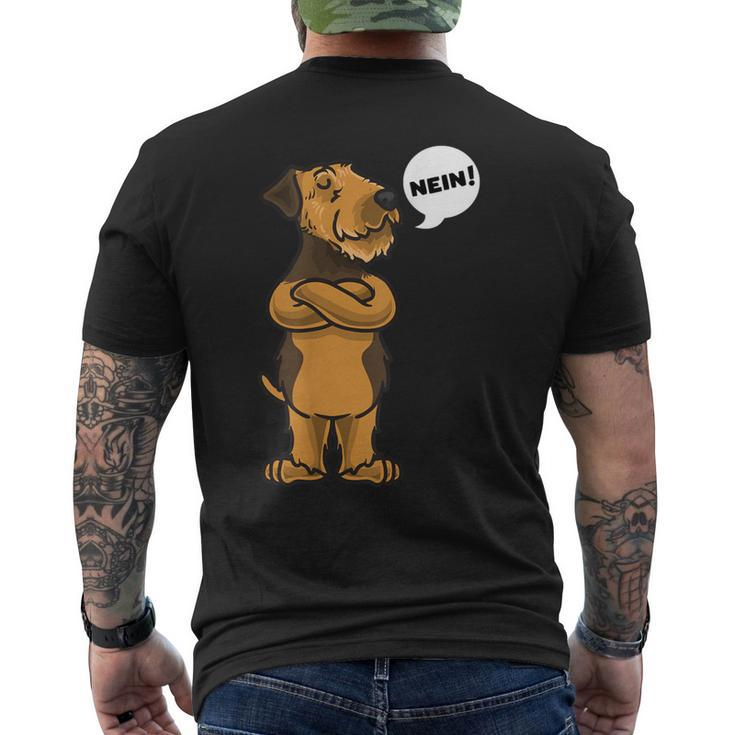 Sturer Airedale Terrier Dog T-Shirt mit Rückendruck