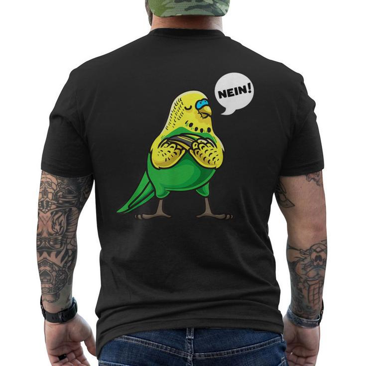 Sturer Budgie Parrot T-Shirt mit Rückendruck