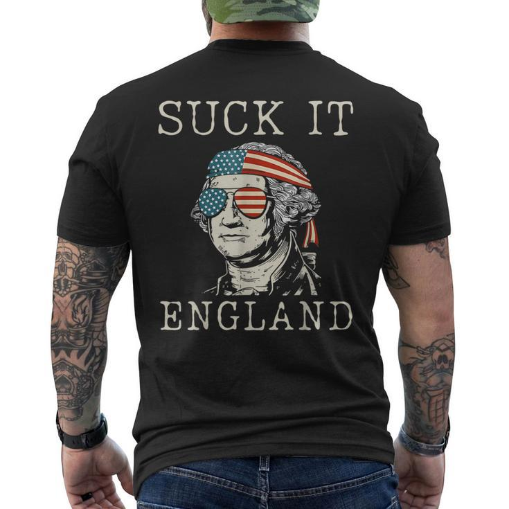Suck It England George Washington 4Th Of July Men's T-shirt Back Print