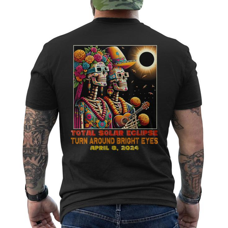 Sugar Skull Total Solar Eclipse Turn Around Bright Eyes Men's T-shirt Back Print