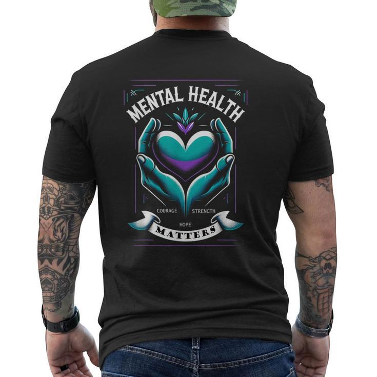 Suicide Prevention Mental Health Advocate Men's T-shirt Back Print