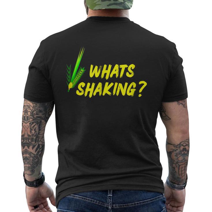 Sukkot Four Species What's Shaking Lulav Etrog Sukkah Men's T-shirt Back Print