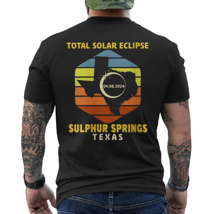 Sulphur Springs Texas Total Solar Eclipse 2024 Men's T-shirt Back Print