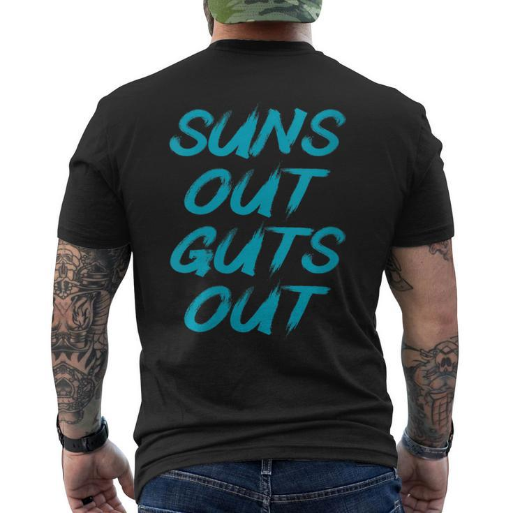 Suns Out Guts Out Fathers Day Dad Bod Men's T-shirt Back Print