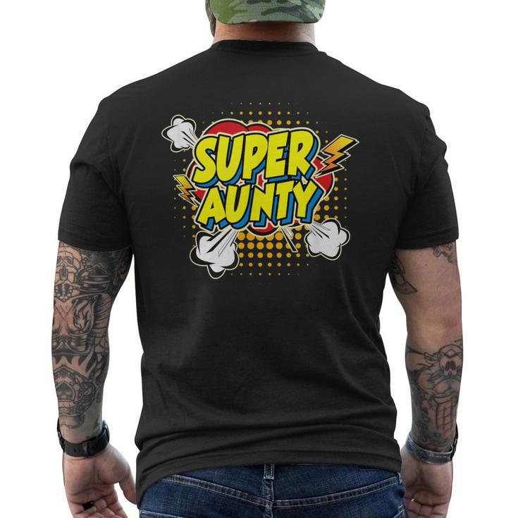 Super Awesome Matching Superhero Aunty Men's T-shirt Back Print