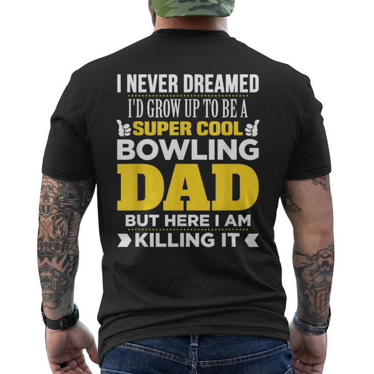 Super Cool Bowling Dad T For Coach Men's T-shirt Back Print