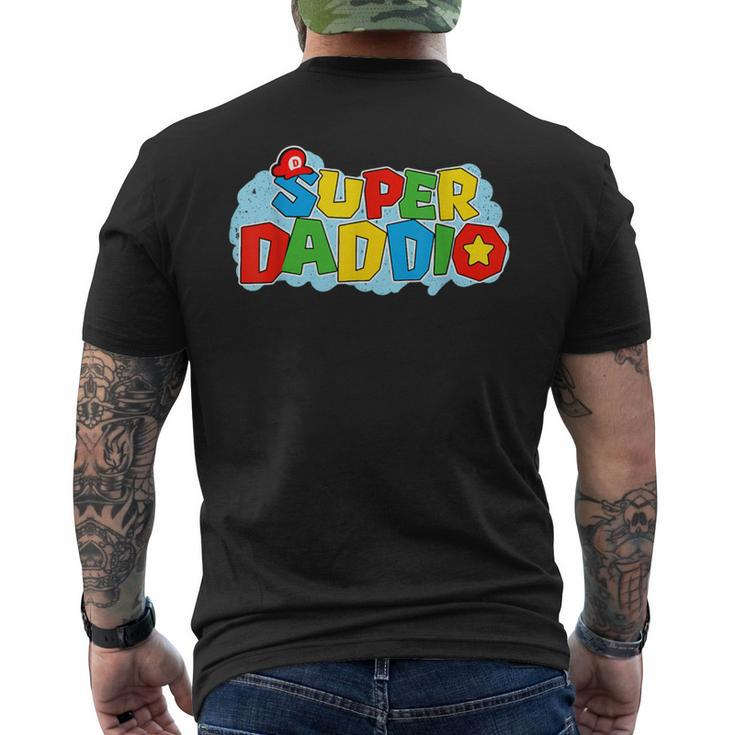 Super Daddio Dad Video Game Father's Day Idea Men's T-shirt Back Print