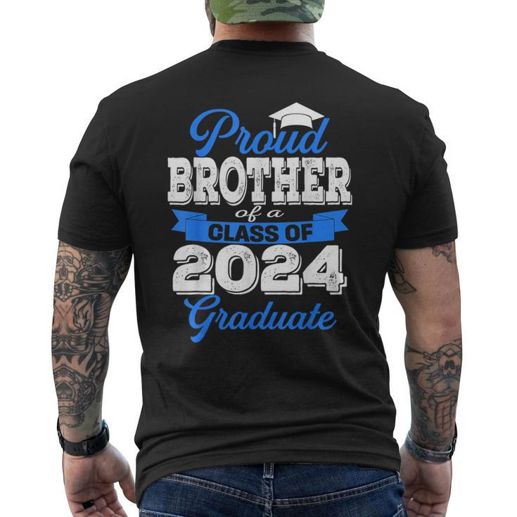 Super Proud Brother Of 2024 Graduate Awesome Family College Men's T-shirt Back Print