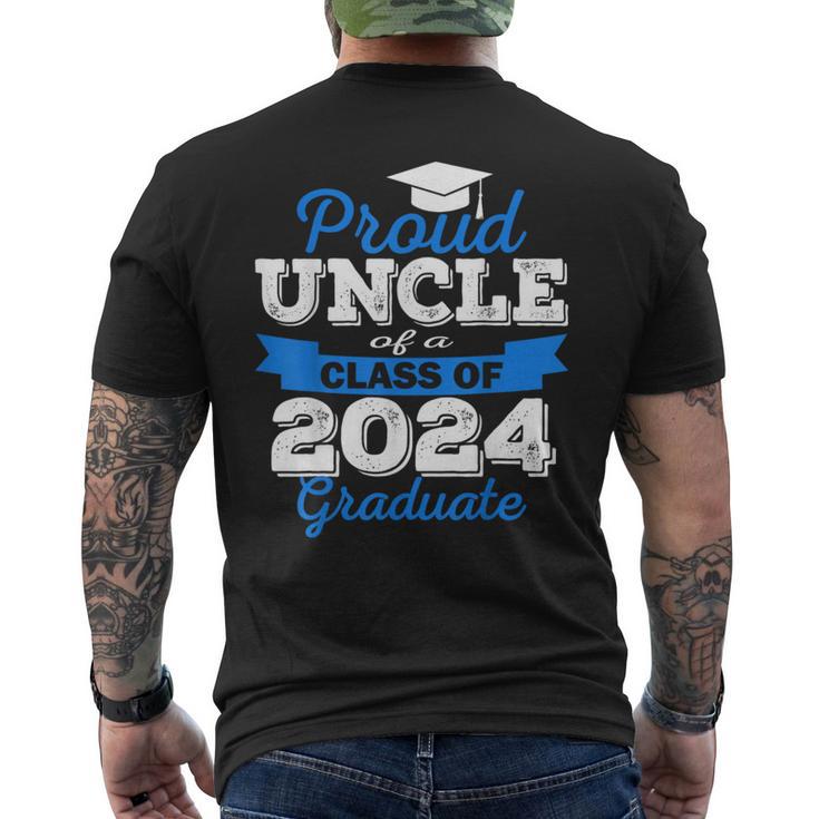 Super Proud Uncle Of 2024 Graduate Awesome Family College Men's T-shirt Back Print