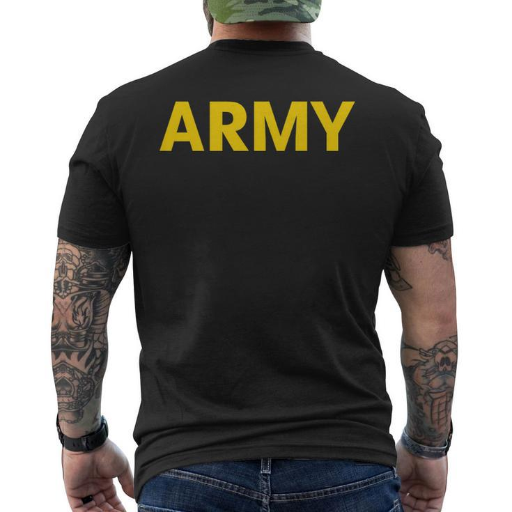 Super Soft Army Physical Fitness Uniform Men's T-shirt Back Print