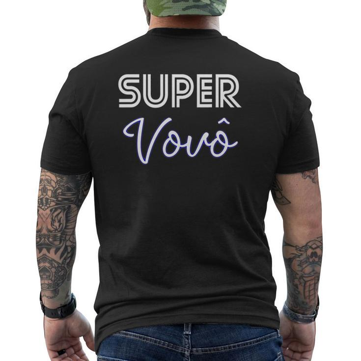 Super Vovô Brazil Grandfather Portuguese Brazilian Grandpa Mens Back Print T-shirt