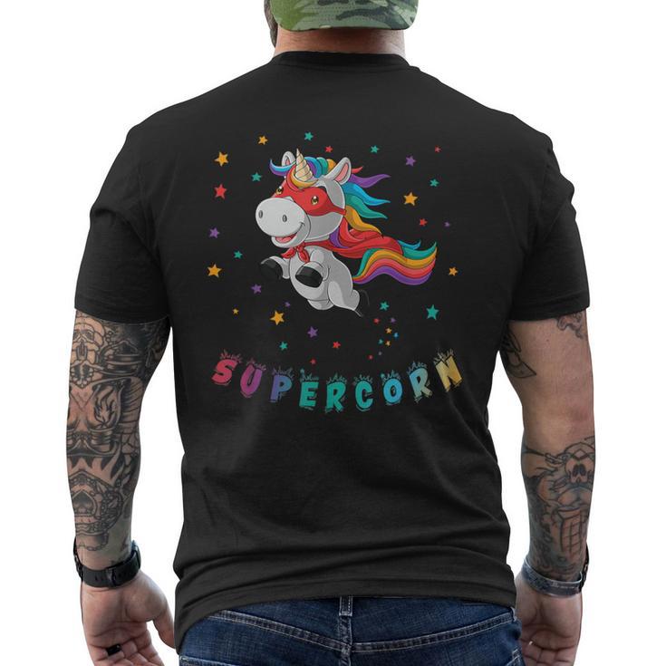 Supercorn Superhero Unicorn T-Shirt mit Rückendruck