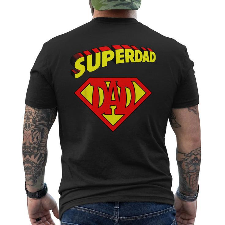 Superdad Super Dad Super Hero Superhero Father's Day Vintage Men's T-shirt Back Print