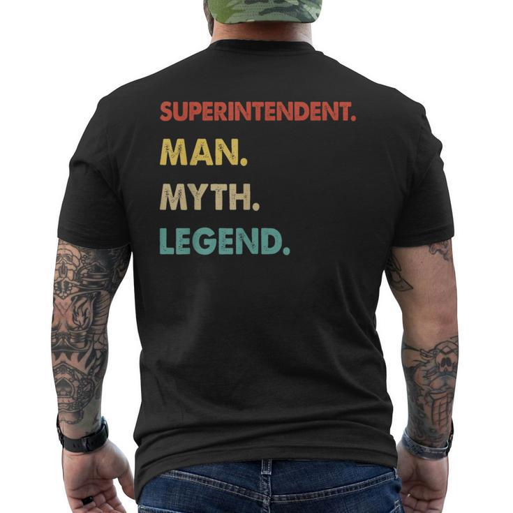 Superintendent Man Myth Legend Men's T-shirt Back Print