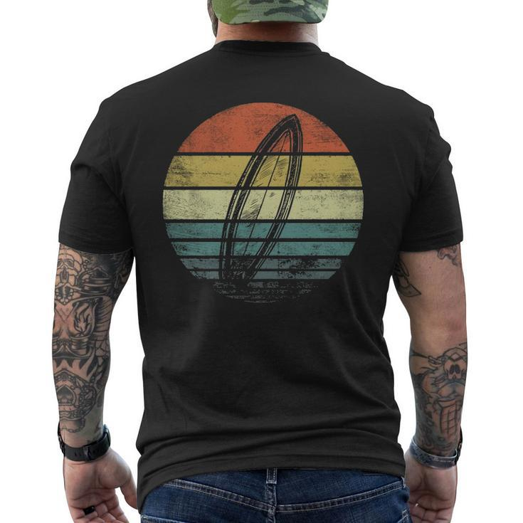 Surfer Retro Sunset Surfboard Silhouette Surfing Men's T-shirt Back Print