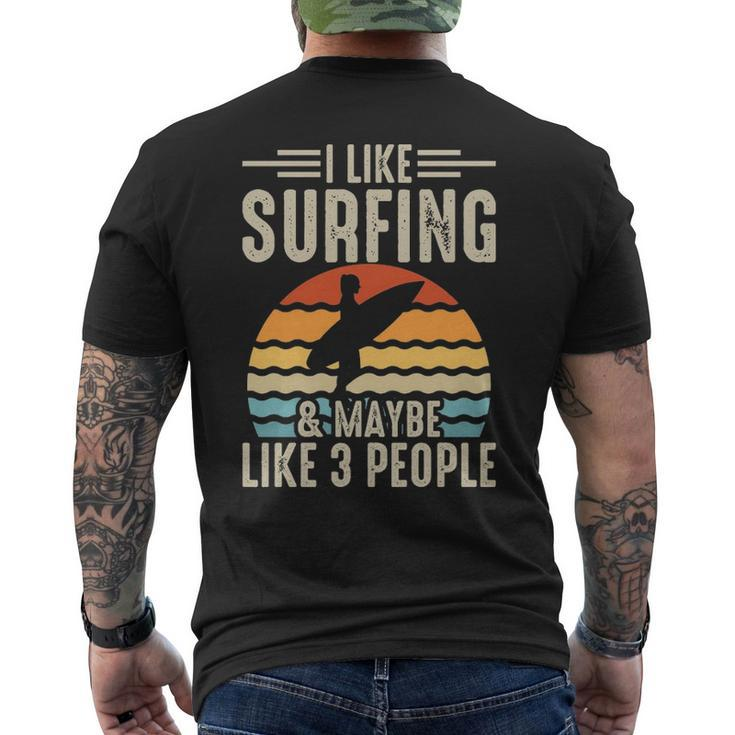 I Like Surfing & Maybe Like 3 People Men's T-shirt Back Print